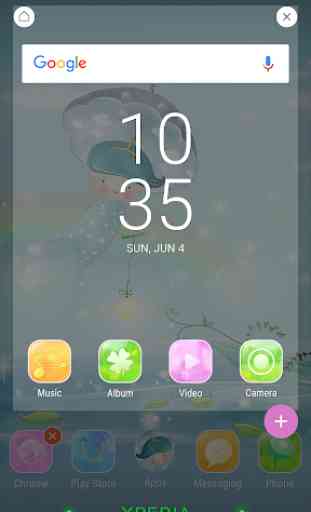 Leaves and Bubbles Xperia Theme 4