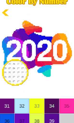 New Year 2020 Pixelart - Color By Number Paitning 2