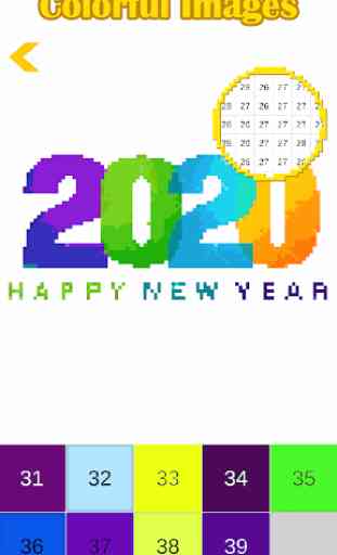 New Year 2020 Pixelart - Color By Number Paitning 3