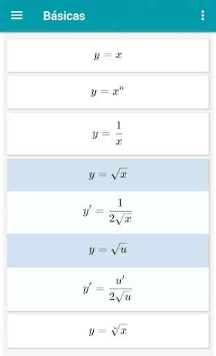 Tabla de derivadas 3