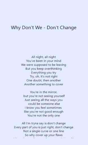 Why Don't We - Don't Change lyrics 1