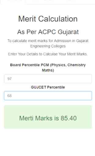 ACPC Merit Calc Gujarat Admission 2019 1