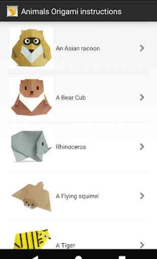 Animals Origami Instructions 1