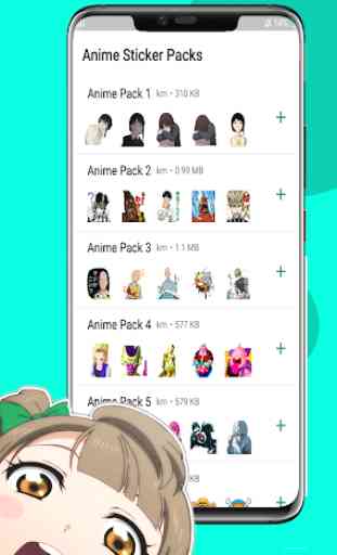 Anime Stickers For Whatsapp vol.1 - WAStickerApps 1
