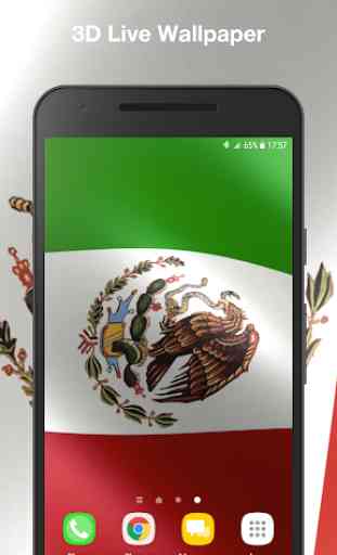 Bandera de México 3D Fondo de Pantalla Animado 1