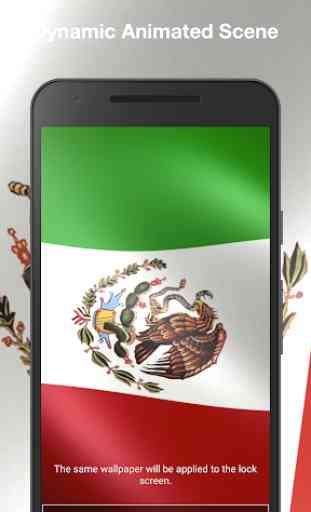 Bandera de México 3D Fondo de Pantalla Animado 2