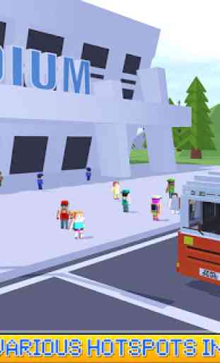 Ciudad de bloque conductor del autobús SIM 4