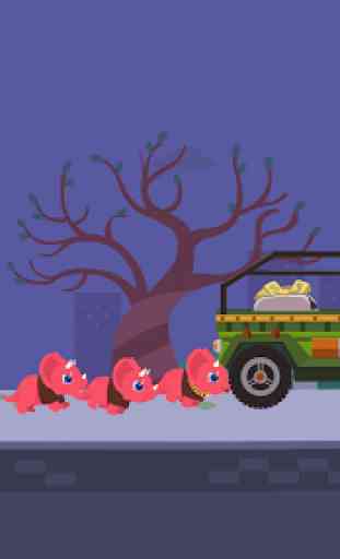Coche de Policía de Dinosaurios -Juegos infantiles 1