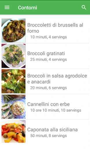 Contorni ricette di cucina gratis in italiano. 3
