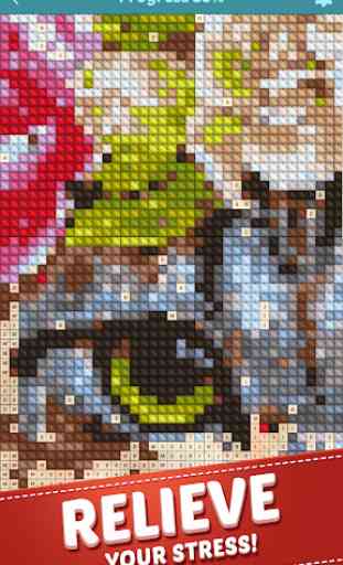 Cross Stitch - Color by Letters Pixel Art Game 4