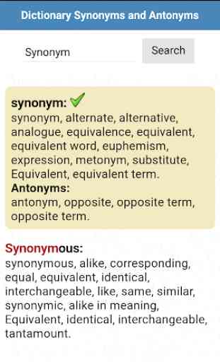 Dictionary Synonyms & Antonyms 1