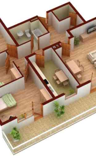 Diseño de casa pequeña 3D 3