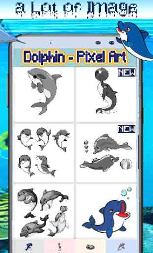 Dolphin Coloring: Color By Number-Pixel Art 2