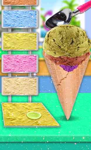 Helado de algodón helado con helado - Postre conge 4