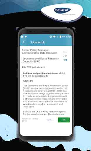 Jobs.ac.uk Mobile App 2