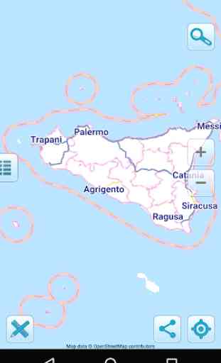 Map islands of Italy offline 1