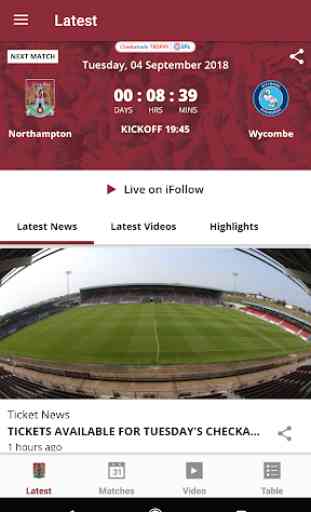 Northampton Town Official App 1