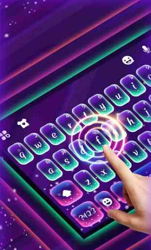 Purple Glow Tema de teclado 1