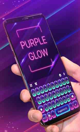 Purple Glow Tema de teclado 2