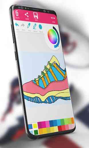 Sneakers Coloring Book - Shoes Coloring 1