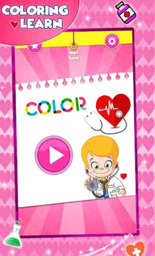Toy Doctor Set para colorear y dibujar para niños. 1