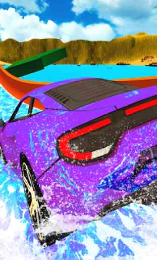Waterpark Ride & Slides Car Racing Stunts 4