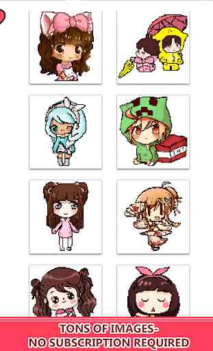 Anime Dolls Color by Number - Pixel Art Coloring 1