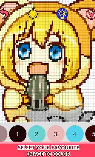 Anime Dolls Color by Number - Pixel Art Coloring 2