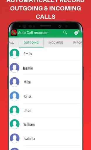 Automatic call recorder :Grabar todas las llamadas 2