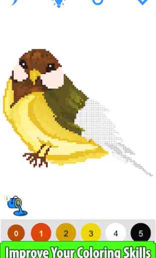 Birds Color by Number: Pixel Art, Sandbox Coloring 4