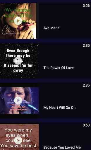 Celine Dion Top Songs with lyrics 2