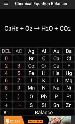 Chemistry Calculator - Chemical Equation Balancer 2