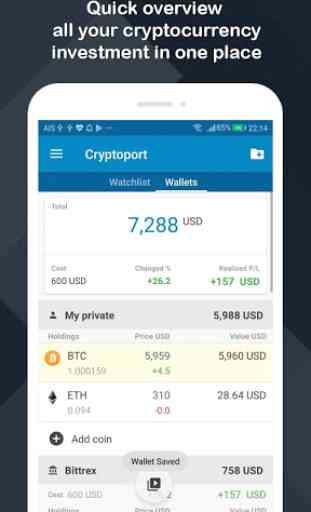 CryptoPort - Coin portfolio tracker 1