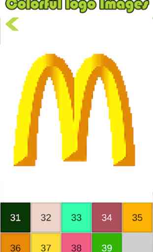 Food Logo Color By Number - Food Logos Pixel Art 1