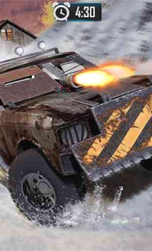 Furious Death Car Snow Racing: Armored Cars Battle 4