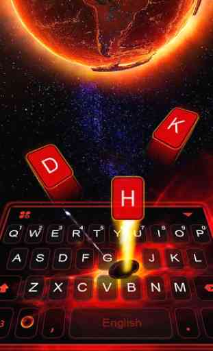 Galaxy Black Hole 3D Keyboard Theme 2