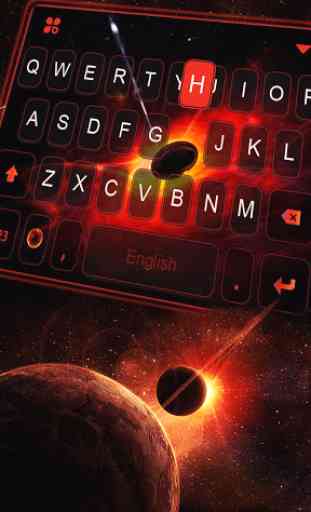 Galaxy Black Hole 3D Keyboard Theme 4