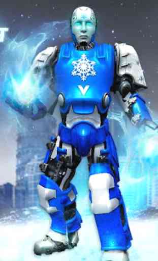 Ice Hero Robot 3D: Flying Robot Fighting Game 3