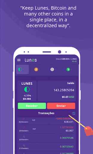 Lunes Wallet - Lunes, Bitcoin, Litecoin, Dash 3