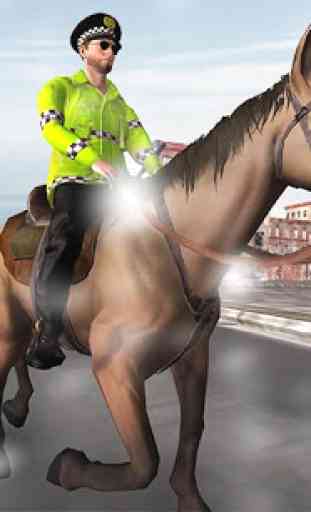 montado caballo policía persecución: real ciudad 3