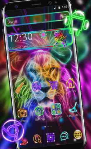 Neon Lion Cool Theme 1
