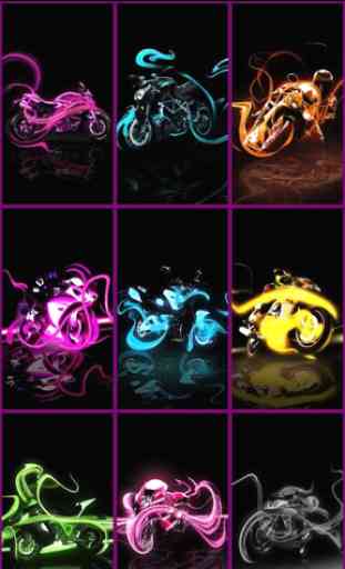 Neon Motocicleta Fondo Animado 2