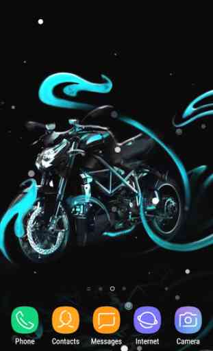 Neon Motocicleta Fondo Animado 3