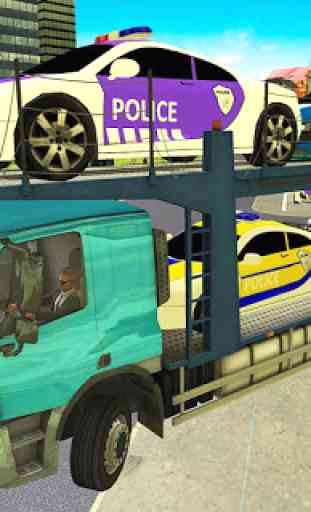 policía coche transportador carga camión juegos 2