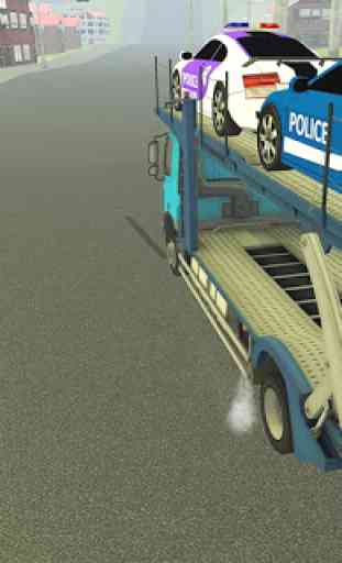 policía coche transportador carga camión juegos 3