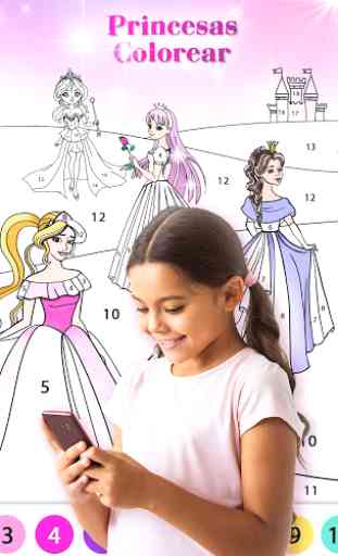 Princesas Colorear - Princess Color by Number 1