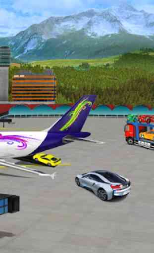 simulador de avión de carga transporte de coche 3