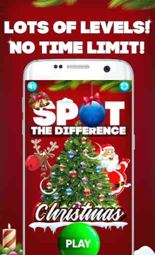 Spot the Difference: Christmas. Xmas Puzzle Game. 2