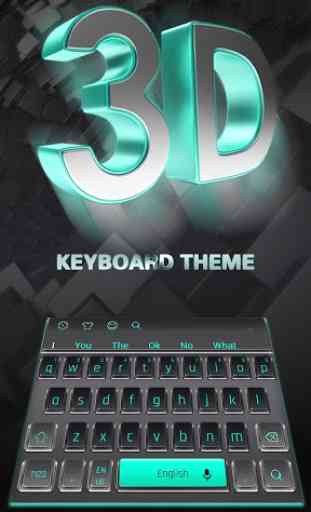 Tema de teclado negro 3D 1