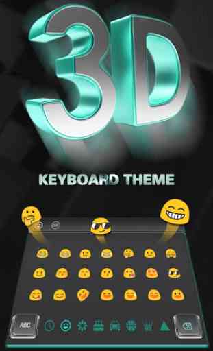 Tema de teclado negro 3D 3